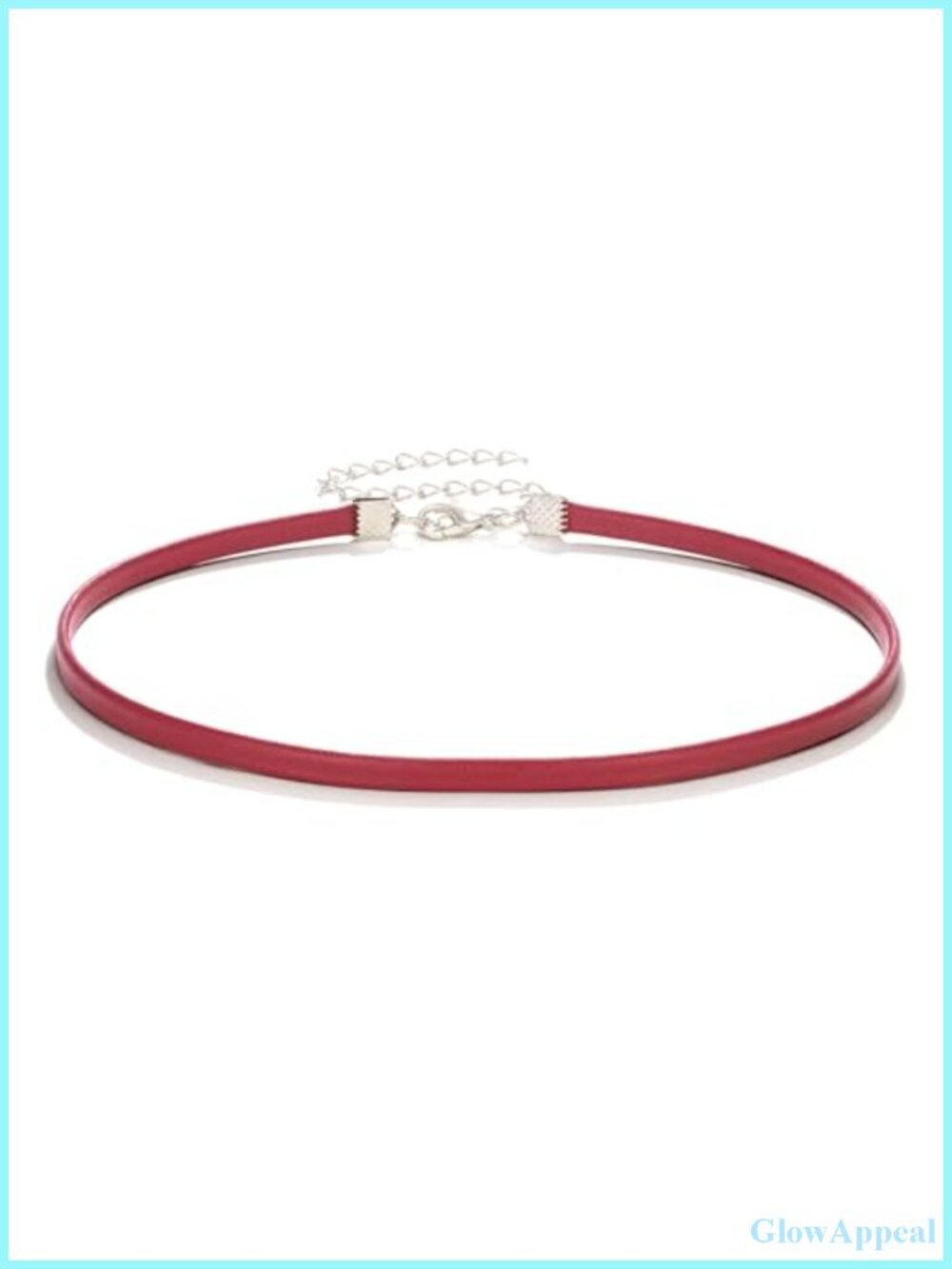 4mm Leather Choker Necklace Adjustable Thin Collar Band for Women Party